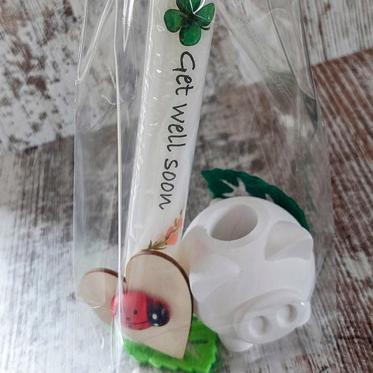 Schweinchen-Gruß mit Herz & Glück: Dein zauberhaftes Geschenkset