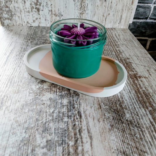 Sojawachs-Duftkerze "Märchenwald" | Handgegossen mit 3D-Blüte