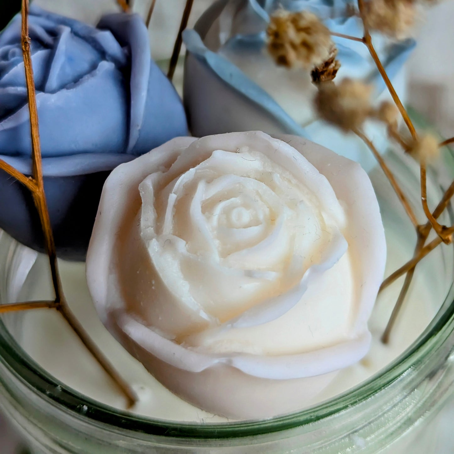 Wunderschöne Sojawachs-Kerze im Einmachglas – ein Hauch von Eleganz für Ihr Zuhause