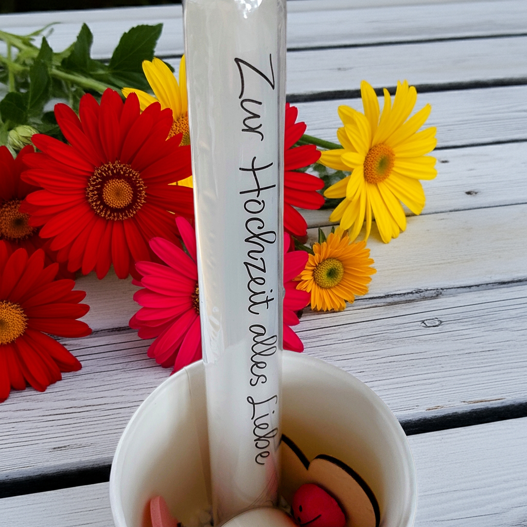 "Herzensstück" zur Hochzeit: Handgefertigtes Kerzen-Geschenkset für das Brautpaar